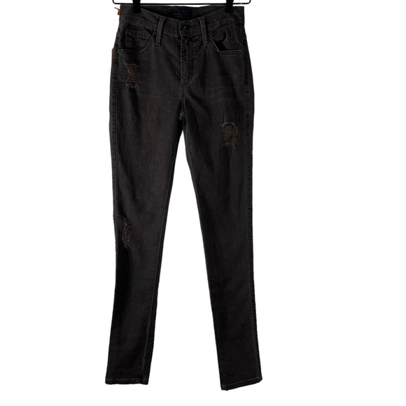 NWT James Jeans  Kenwood Skinny Brown Distressed Mid Rise 5 Pocket Leggings 25 - Picture 1 of 10